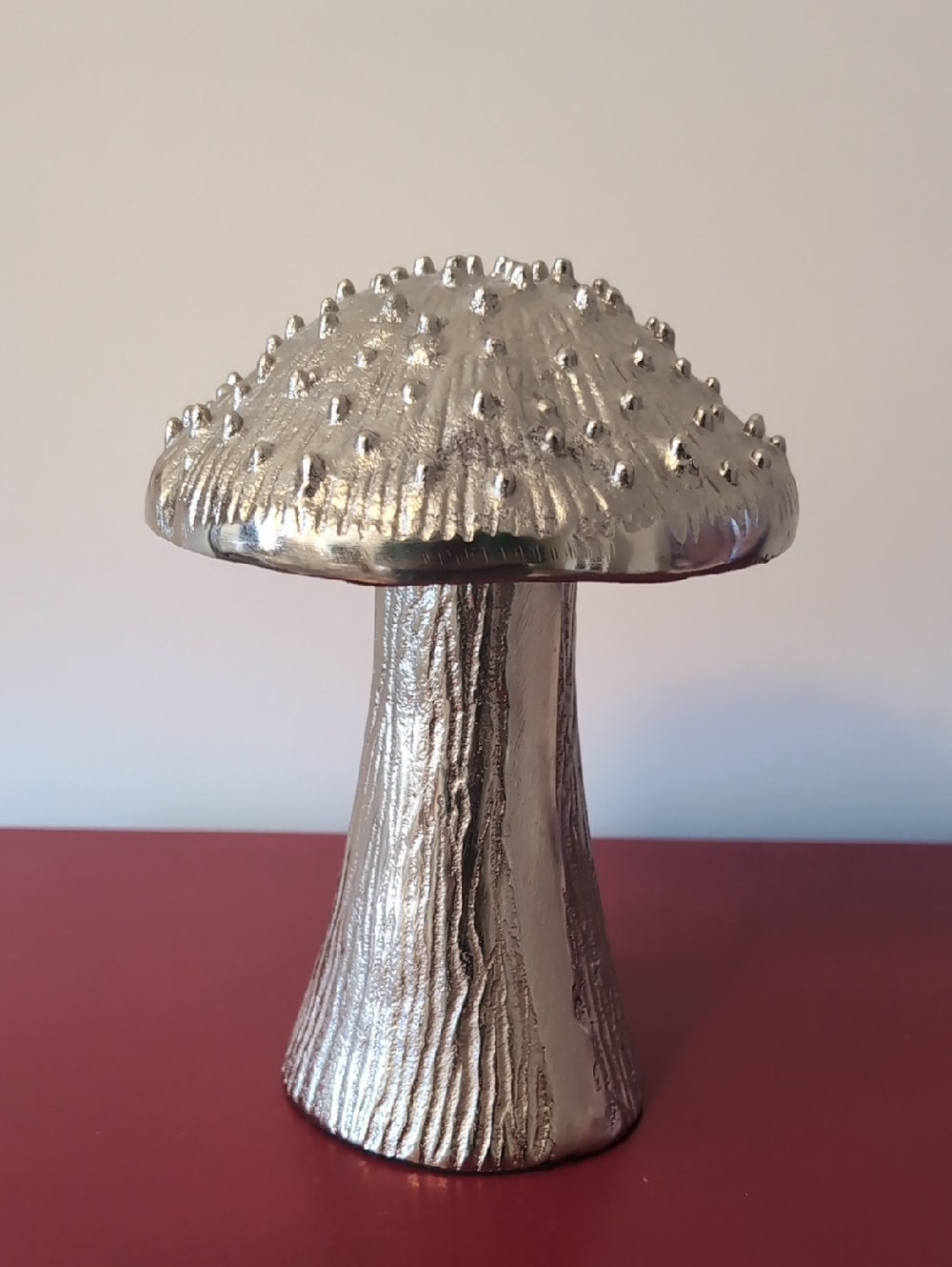 Decorative Metallic Mushroom Figurine - Gold/Brass Colour